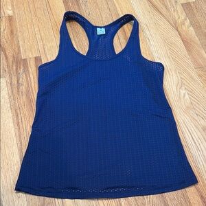 Lacoa Navy Blue Racerback Mesh Tank Top Women’s Medium